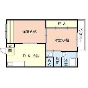 2DK 間取り図