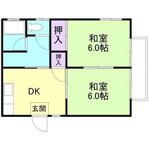 2DK 間取り図