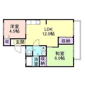 2LDK 間取り図