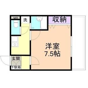 1K 間取り図
