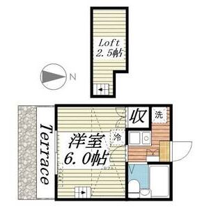 1K 間取り図