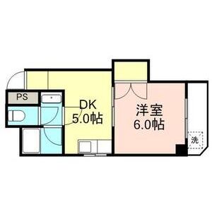 1DK 間取り図