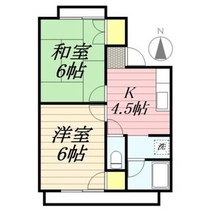 2DK 間取り図