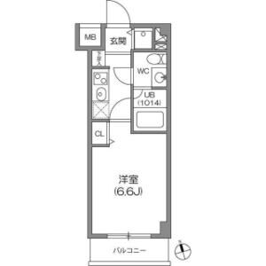 1K 間取り図