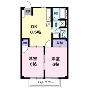 2DK 間取り図