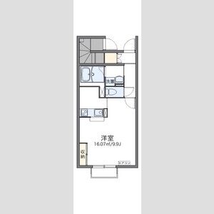 1K 間取り図