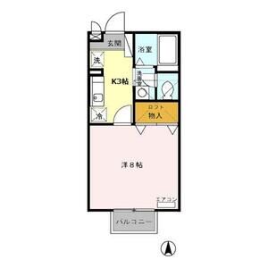 1K 間取り図