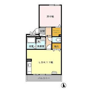 1LDK 間取り図