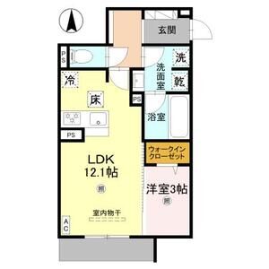 1LDK 間取り図