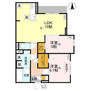 2LDK 間取り図