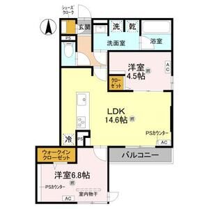 2LDK 間取り図