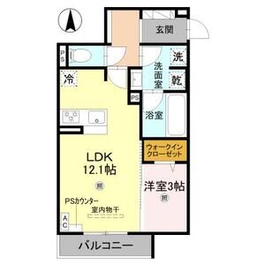 1LDK 間取り図
