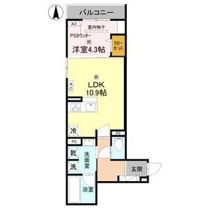 1LDK 間取り図