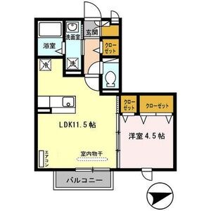 1LDK 間取り図