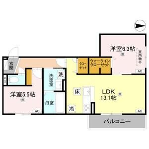 2LDK 間取り図
