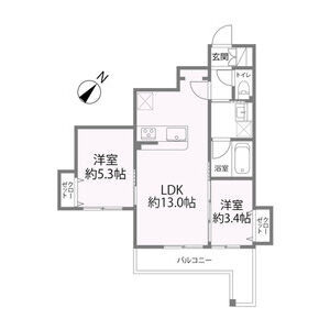 2LDK 間取り図