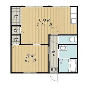 1LDK 間取り図