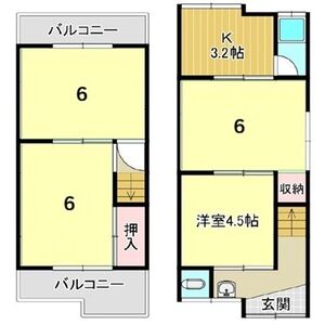 4K 間取り図