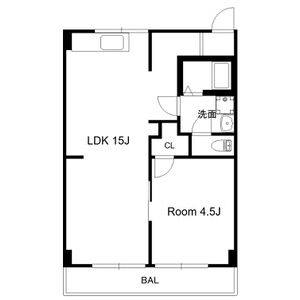1LDK 間取り図