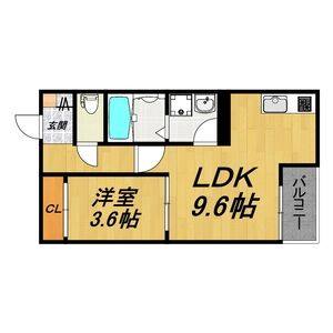 1LDK 間取り図