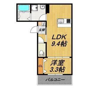 1LDK 間取り図