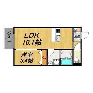 1LDK 間取り図