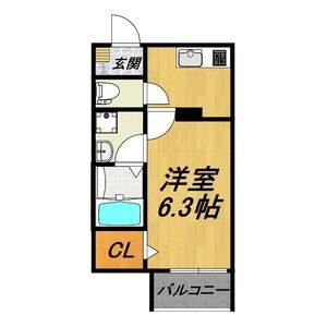 1K 間取り図