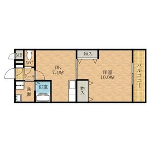 1DK 間取り図
