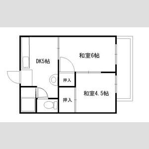 2DK 間取り図