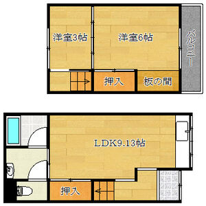 2LDK 間取り図