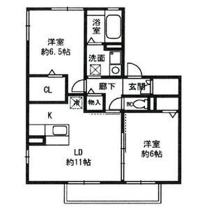 2LDK 間取り図