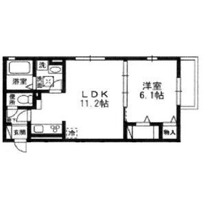 1LDK 間取り図
