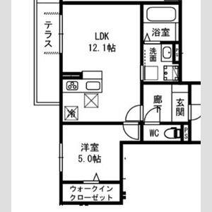 1LDK 間取り図