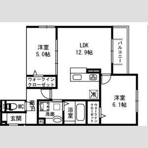 2LDK 間取り図