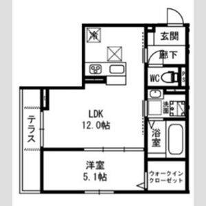 1LDK 間取り図