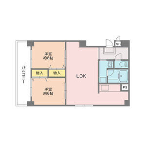 2LDK 間取り図