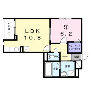 1LDK 間取り図