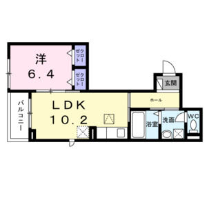 1LDK 間取り図