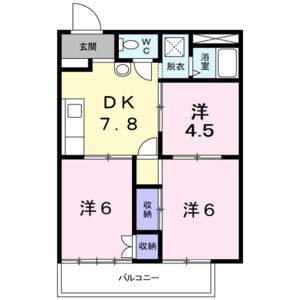 3DK 間取り図