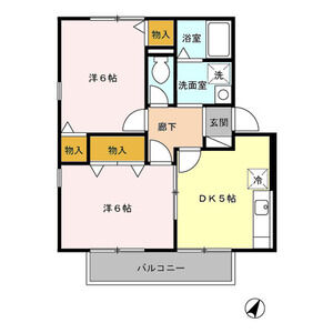 2DK 間取り図