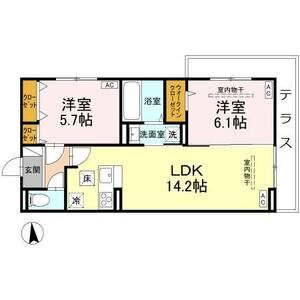 2LDK 間取り図