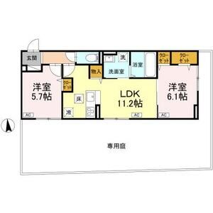 2LDK 間取り図