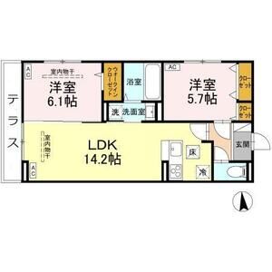 2LDK 間取り図