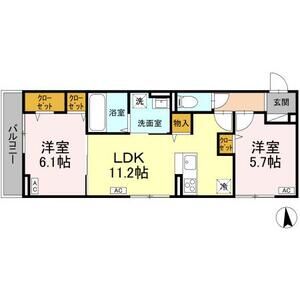 2LDK 間取り図