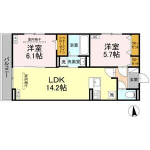 2LDK 間取り図