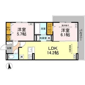2LDK 間取り図