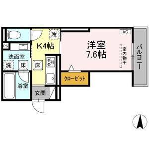 1K 間取り図