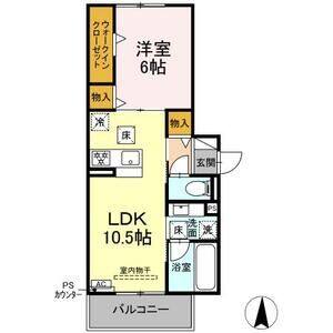 1LDK 間取り図
