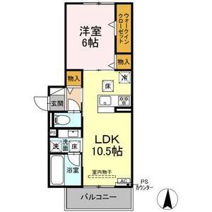 1LDK 間取り図