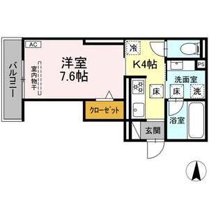 1K 間取り図
